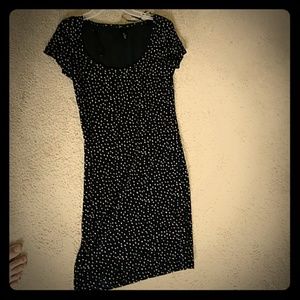 Little black dress with white dots